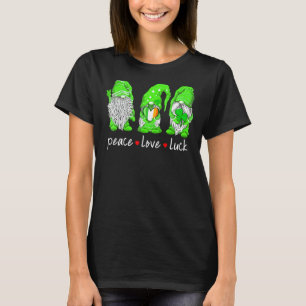 St patrick's day Gnome Peace Kärlek Tur Heart Sham T Shirt