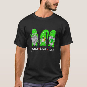St patrick's day Gnome Peace Kärlek Tur Heart Sham T Shirt
