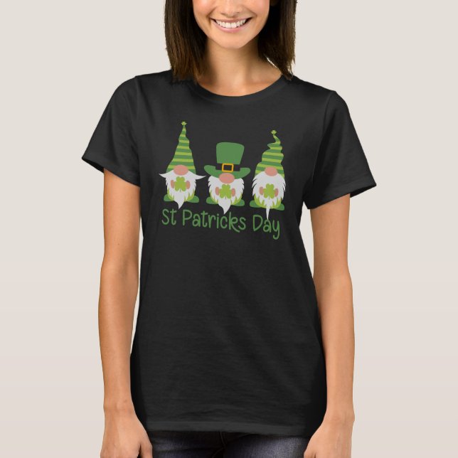 St patricks day Gnomes T Shirt (Framsida)