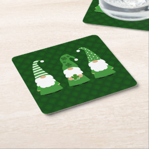 St patricks day Gnomes Underlägg Papper Kvadrat