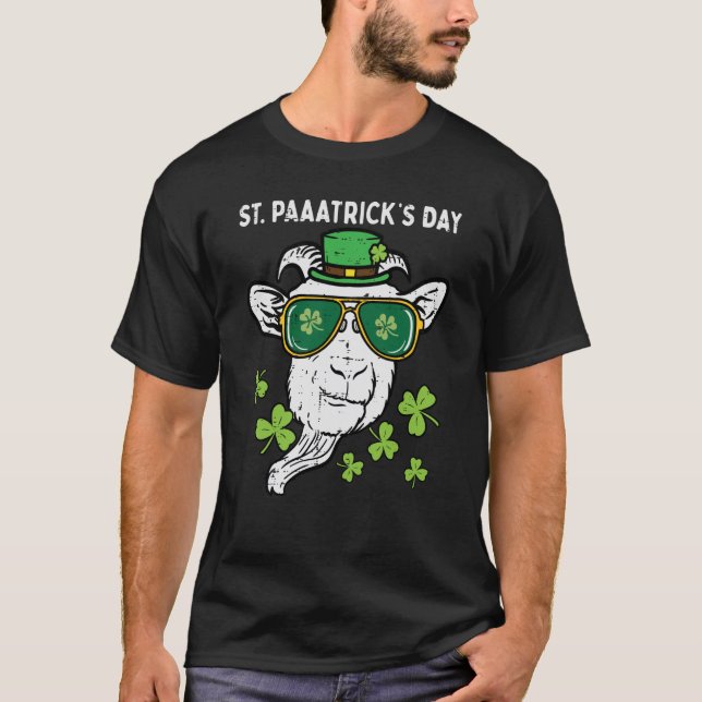 St patricks day Goat Head Saint Pattys Farmer Mana T Shirt (Framsida)