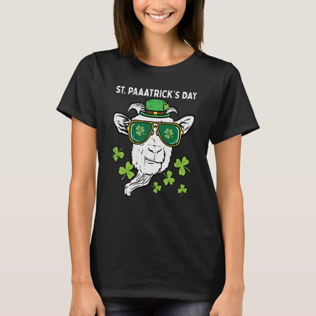 St Patricks Day Goat Head Saint Pattys Farmer Men  T Shirt (Framsida)