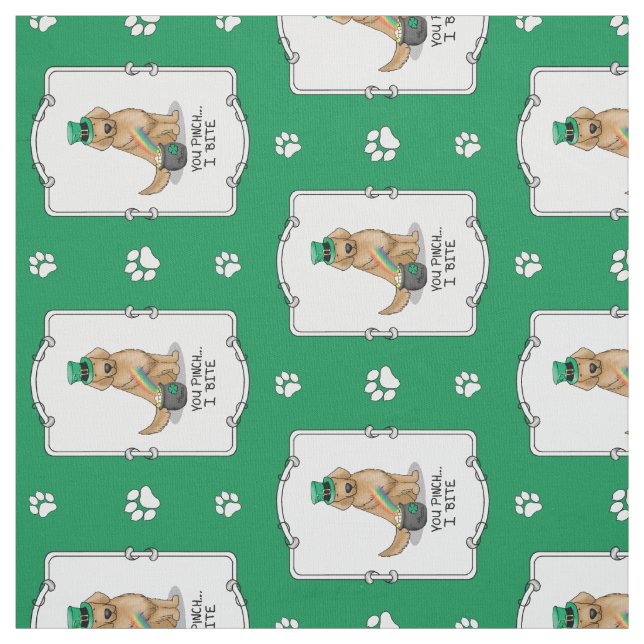 St. Patrick's Day Golden Retriever Hund Tyg (Provkarta)