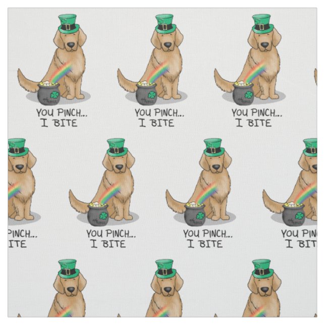 St. Patrick's Day Golden Retriever Hund Tyg (Provkarta)