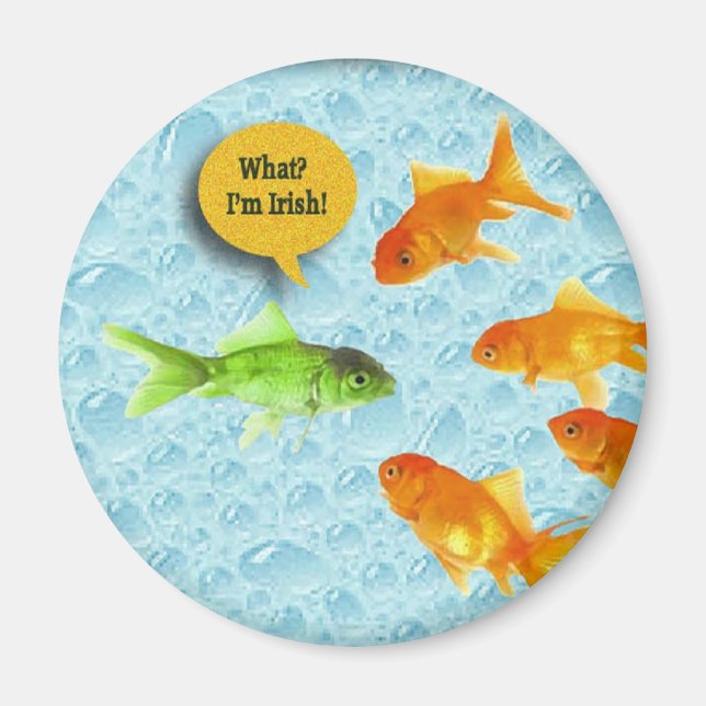 St. Patrick's Day, Goldfish Humor Magnet (Framsidan)