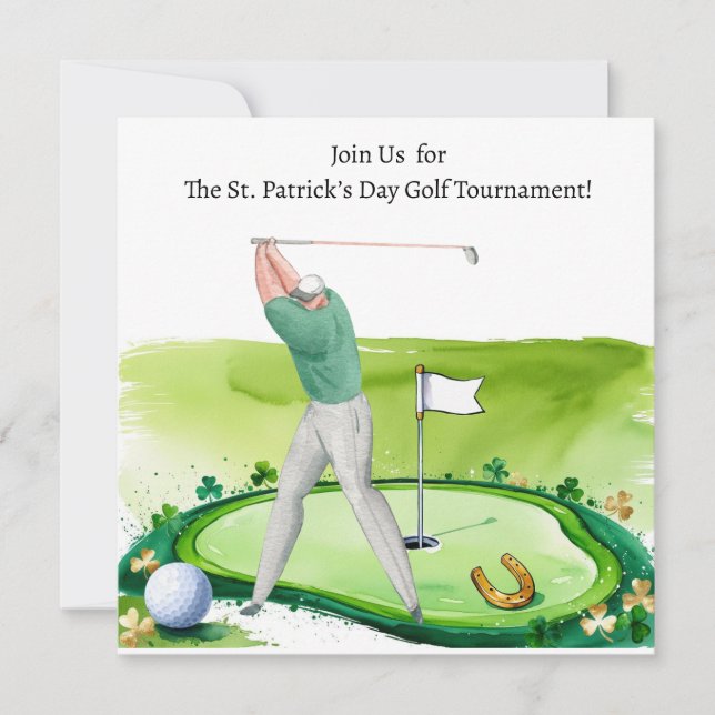 St. Patrick's Day Golf Tournament-inbjudan Inbjudningar (Framsida)