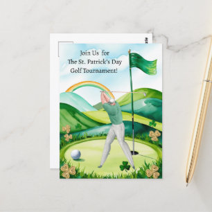 St. Patrick's Day Golf Tournament-inbjudan Vykort