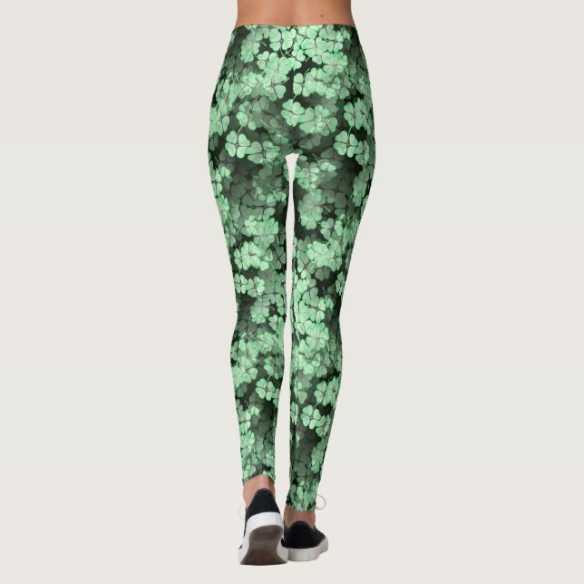 St patrick's day görar grön Shamrockskogen Leggings (Baksida)