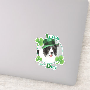 St. Patrick's Day Gräns Collie Vinyl Sticker Klistermärken