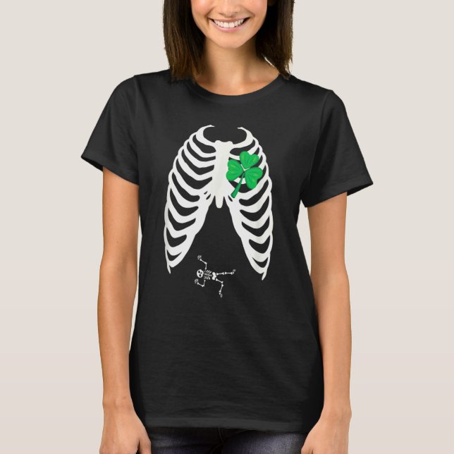 St patricks day Gravid Meddelande från Irländska B T Shirt (Framsida)
