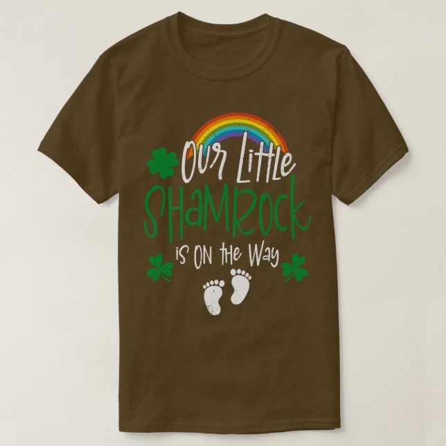St patrick's day Gravid Meddelande Little Sha T Shirt (Design framsida)