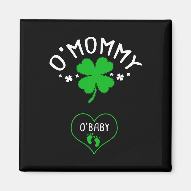 St Patricks Day Graviditetsannonsering Matchande C Magnet (Framsidan)