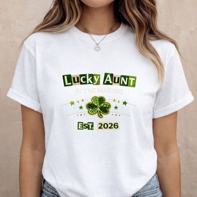 St. Patrick's Day graviditetsannonsering T Shirt (St. Patrick’s Day Pregnancy Announcement T-Shirt )