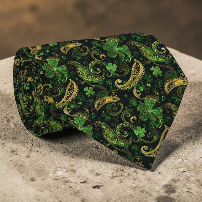 St. Patrick's Day Green Clover Custom Necktie Slips (Skapare uppladdad)