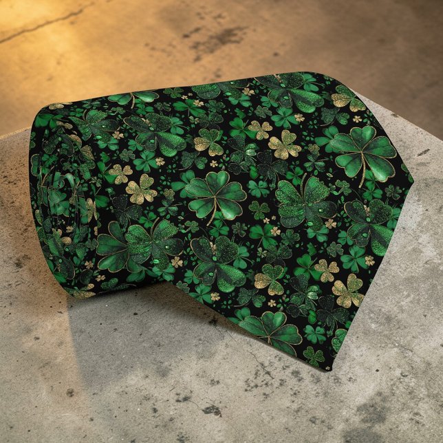 St. Patrick's Day Green Clover Custom Necktie Slips (Skapare uppladdad)