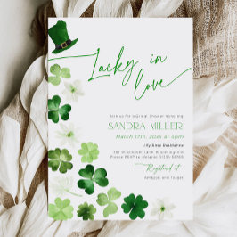 St. Patricks Day Green Shamrock Bridal Shower Inbjudningar