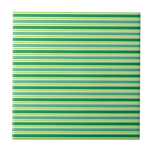 St. Patrick's Day Green Stripes Pattern-54608 Kakelplatta (Framsidan)