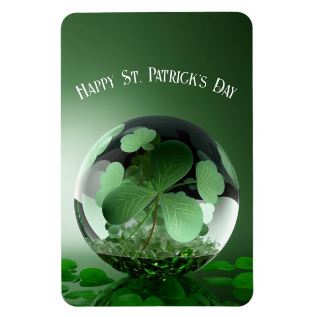 St. Patrick's Day Green World Magnet (Vertikal)