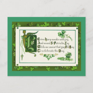 St. Patrick's Day Greeting Card and Postcards Vykort