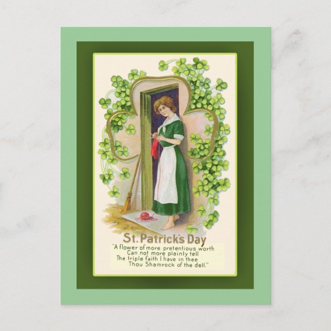St. Patrick's Day Greeting Card and Postcards Vykort (Framsida)