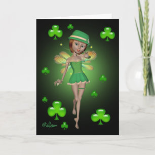St. Patrick's Day Greeting Card - Irish Pixie Kort