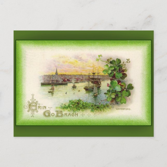 St. Patrick's Day Greeting Cards Waterford View Vykort (Framsida)