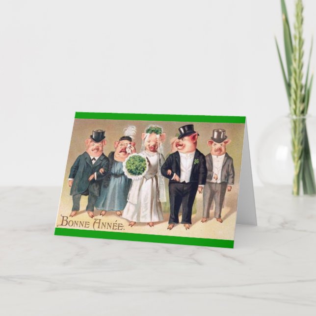 St patricks day Grisar Kort (Framsida)