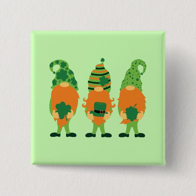 St. Patrick's Day Grnomes Knapp (Framsida)