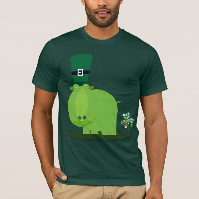 St patrick's day: Grön FLODHÄST Tröja (Framsida)