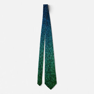 St Patricks Day Grön Glitter Blå Konst Gåva Förmån Slips