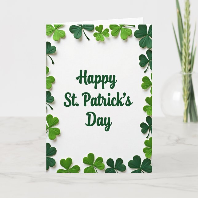 St Patricks Day Grön Kort (Framsida)
