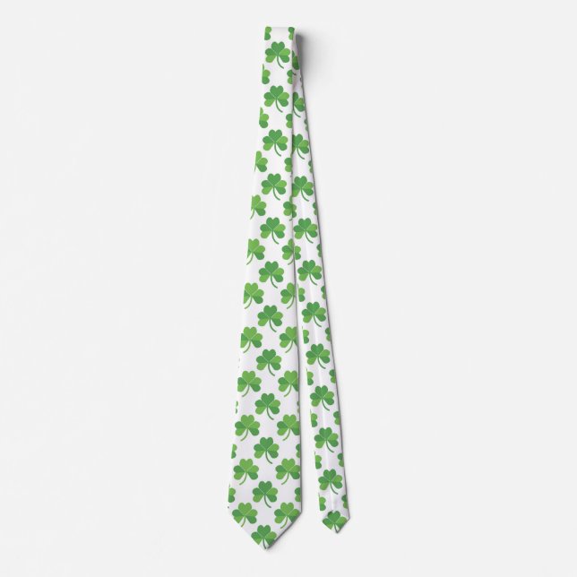 St. Patrick's Day Grön Shamrock Herrhalsduk Slips (Framsida)