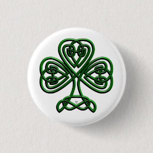 St Patricks Day Grön Shamrock Knapp