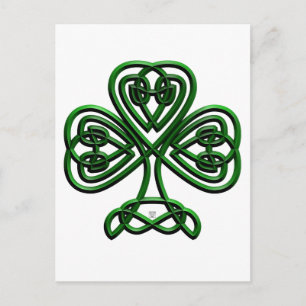 St Patricks Day Grön Shamrock Vykort