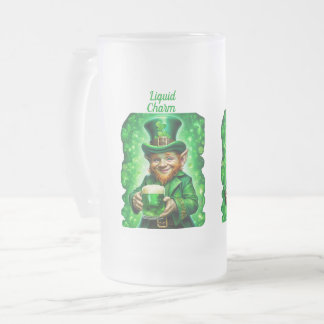 St. Patrick's Day, Grön Tomte, Grönt Öl Frostat Ölglas