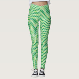 St. Patrick's Day Gröna Ränder Mönster-54608 Leggings