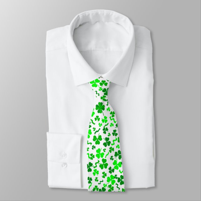 St Patricks Day Gröna Shamrock Konfetti Slips (Bunden)