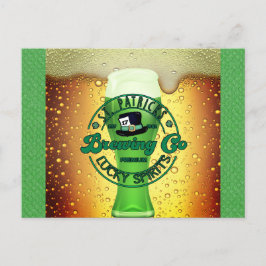 St patricks day Grönt Beer Lucky Spirits Irish Vykort