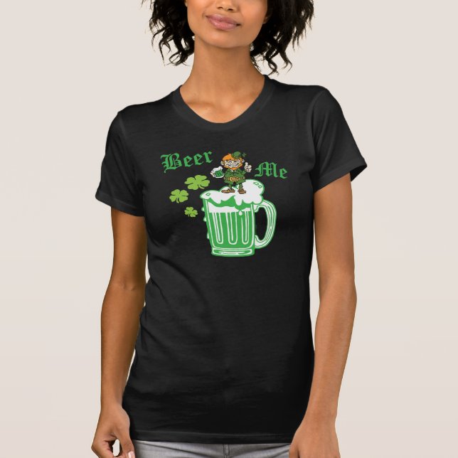 St patrick's day Grönt Beer Me Tee (Framsida)