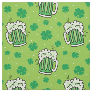 St patrick's day Grönt Beer Mönster Tyg