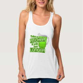 St patricks day Grönt Beer Pitcher Linne Med Racerback