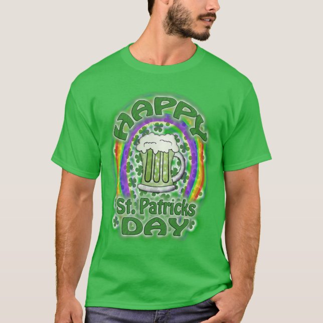 St patricks day Grönt Beer T-shirt (Framsida)