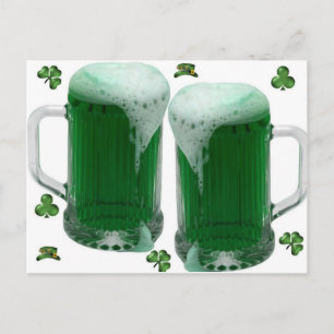 St patrick's day Grönt Beer Vykort