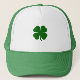 St Patricks Day Grönt Fyrabladig Klöver Lycklig Ir Keps