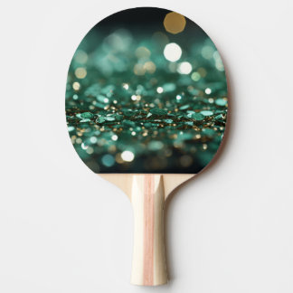 ☘️ St. Patrick's Day Grönt Glitter Bokeh Pingisracket