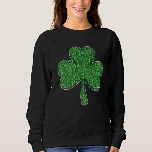 St patrick's day Grönt Glitter-C Shamrock T Shirt (Framsida)