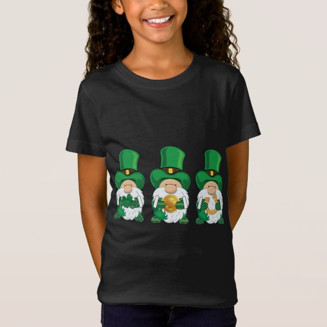 St patricks day, grönt gnomer, irländare t shirt (Framsida)