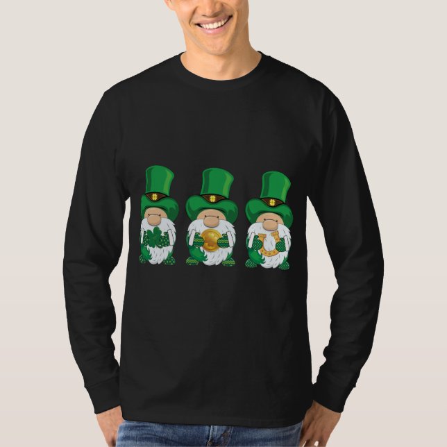 St patricks day, grönt gnomer, irländare t shirt (Framsida)