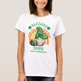 St patricks day Grönt Irish Gnome BLESSED T Shirt