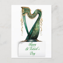 St patrick's day Grönt Irish Harp
